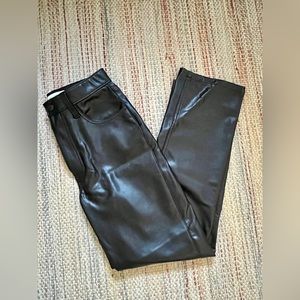 Abercrombie & Fitch 90s Straight Ultra High Rise Pleather Pants